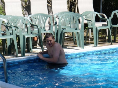 Michael in pool